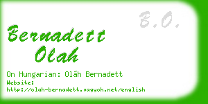 bernadett olah business card