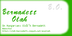 bernadett olah business card